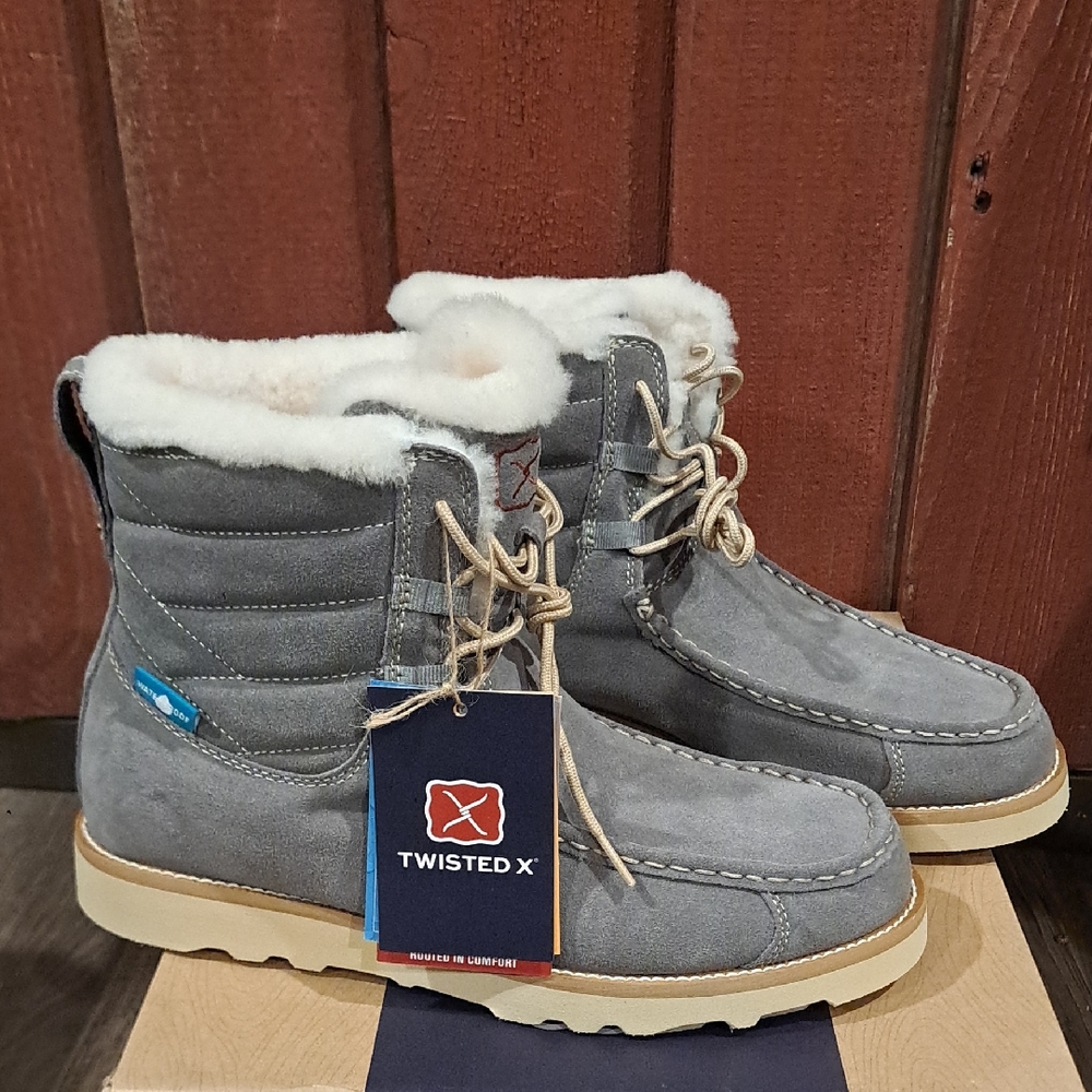 Twisted X Gray and Cream Women's Boots